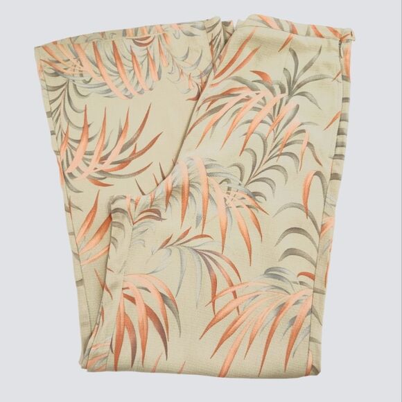 Tommy Bahama Silk Palazzo Pant Women's 8 Wide Leg Green Tropical Leaf Print - Picture 12 of 12